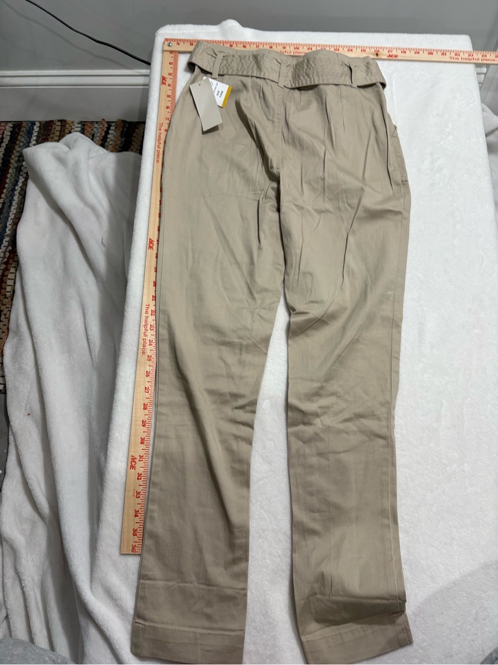 Jolt Women’s Khaki Paperbag Waist Pants - Classic Casual